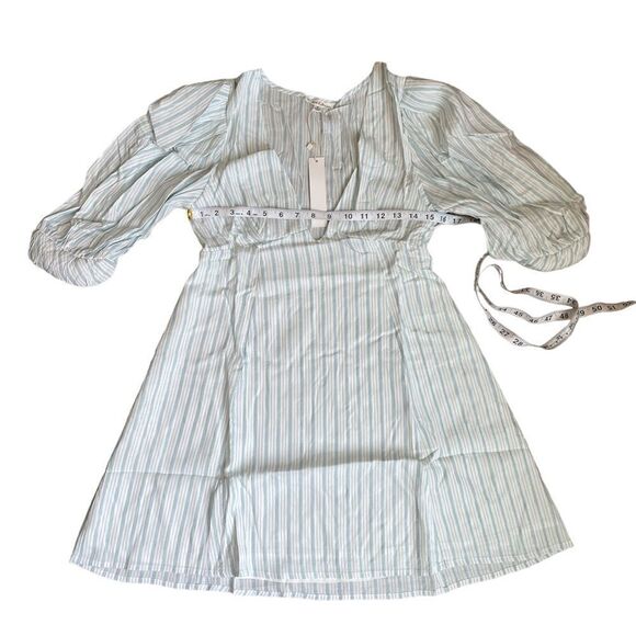 For Love & Lemons Leslie Mini Dress Blue Size M - Picture 9 of 10